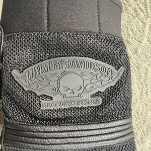 Harley-Davidson skull fingerless Black Motorcycle Gloves